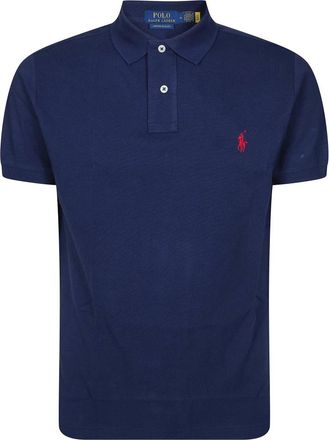 Polo Ralph Lauren Custom Slim Fit Mesh Polo - Heren - Polos - Blauw - M - Katoen - Tops
