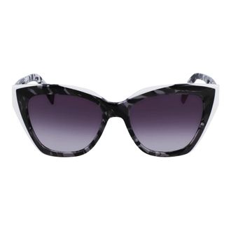 Liu Jo Sunglasses, female, Black, Size: ONE SIZE Square Sunglasses White Acetate Frame
