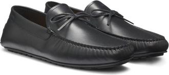 BOSS Bow-trim driver moccasins in leather