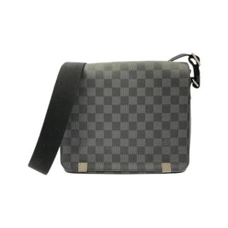 Louis Vuitton Pre-owned Cross Body Bags, female, Black, Size: ONE SIZE Pre-owned Damier Graphite District Coated Canvas Shoulder Bag