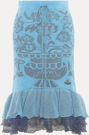 Vivienne Westwood Julia Skirt Viscose Blend Aqua M Women