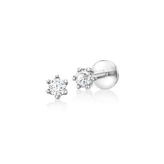 RS Pure by Ross-Simons Diamond Flat-Back Stud Earrings in Sterling Silver