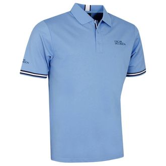 Oscar Jacobson Mens Durham Tour Golf Polo Shirt - Dodger Blue/White/Navy - M