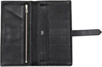 Herm&egrave;s Pre-owned Pull-Through Strap Portemonnee - Dames - Vintage Accessoires - Zwart - ONE Size - Leer - Vintage