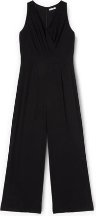 Motivi Lange viscose jumpsuit met gekruiste halslijn - Dames - Jumpsuits - Zwart - S - Tweed - Jumpsuits & Playsuits