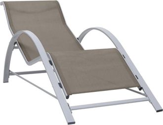 vidaXL Sunlounger Textilene and Aluminium Taupe vidaXL