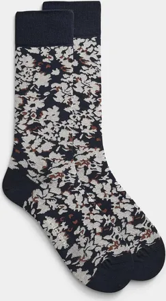 Le 31 Mens Abstract flower dress socks