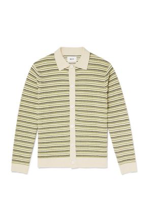Nn.07 Jackie 60038 Striped Organic Cotton Polo Shirt
