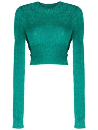 AMBUSH knitted cropped jumper - Blue