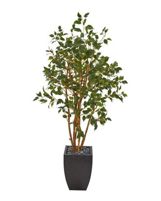 Nearly Natural 58In Ficus Artificial Tree In Planter