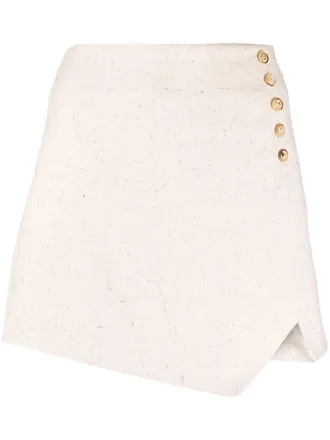 The Garment Mini-rok met gewelfde afwerking - Beige