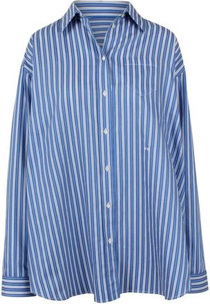 N&deg;21 Gestreepte Oversized Blouse - Dames - Overhemden - Blauw - M - Overhemden
