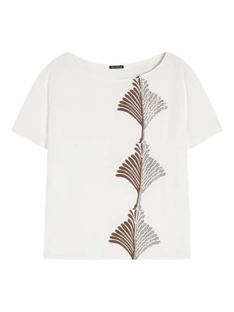 Pennyblack T-shirt verfraaid met blad - Wit