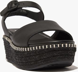 FitFlop Fitflop ELOISE BACK STRAP Womens Espadrille Black - Size UK 8