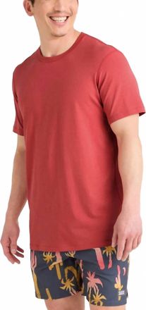 Saxx Droptemp Cooling Cotton Tee In Mineral Red