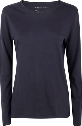 Majestic Round Neck Long Sleeve Sweater