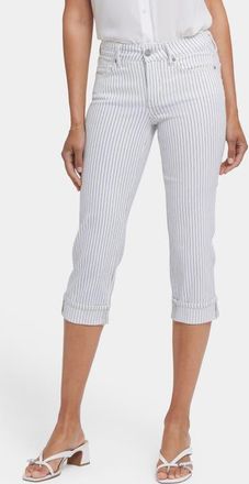 NYDJ Marilyn Roll Cuff Crop Capri Jeans in Palencia Stripe at Nordstrom, Size 6P