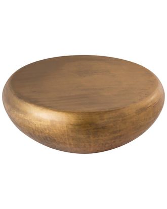 Pasargad Home Helios Drum Shape Iron Coffee Table