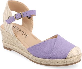Journee Collection Women & apos;s Ashlyn Medium and Wide Width Espadrille Wedge Sandals