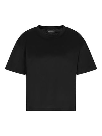 Emporio Armani short-sleeve T-shirt - women - Cotton - M - Black