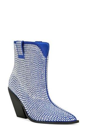 Azalea Wang Laetitia Crystal Bootie in Blue/Silver at Nordstrom Rack, Size 7.5