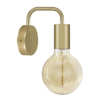 Tosel Aplique de pared metal Alt.18cm dorado ;Pantalla: blanco