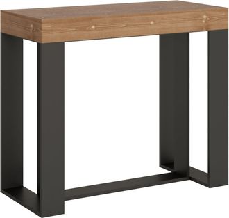 Itamoby Consolle Allungabile 90x40/190 Cm Futura Small Abete Tinto Telaio Antracite