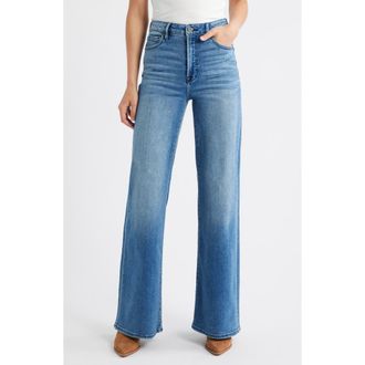 Hidden Jeans Comfort High Waist Flare Jeans in Dark Wash at Nordstrom, Size 25