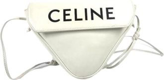 Celine Pre-owned Vintage Pochette Schoudertas - Dames - Vintage Schoudertas - Wit - ONE Size - Leer - Vintage