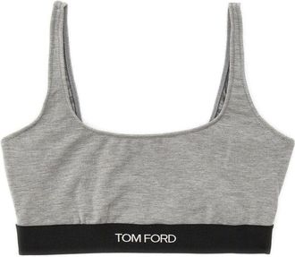 Tom Ford Logo Underband Scoop-neck Bra