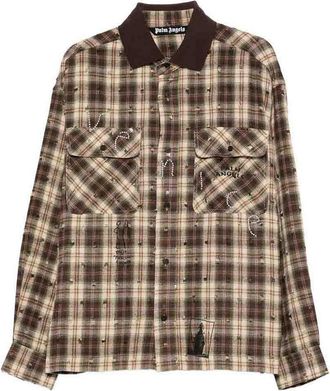 Palm Angels Multicolored Checkered Shirt