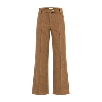 Marella Emmdraghi Pantalones Rectos - Trousers - Mujer - Marr&oacute;n - 2XS