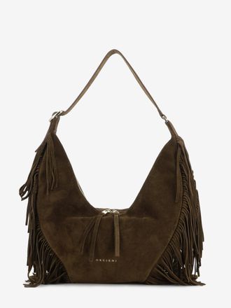Orciani Borsa Isola Peach Fringe small cocoa