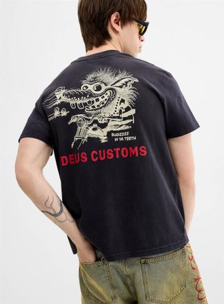 Deus Mens Bugzzz faded graphic T-shirt