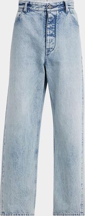 Jil Sander Mens Relaxed-Fit Acid Wash Jeans