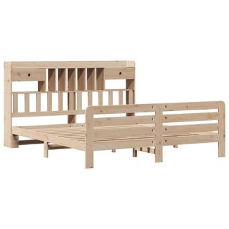 Berkfield Home Decorative Bookcase Bed without Mattress 180x200 cm Super King So in Natural
