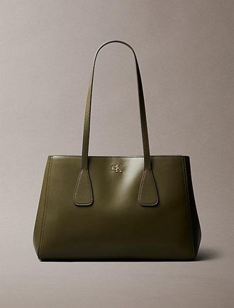 Calvin Klein Bolso Tote Con Herraje Con Monograma