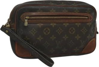 Louis Vuitton Pre-owned Tela clutches - - Pre-owned - Donna - Marrone - ONE SIZE