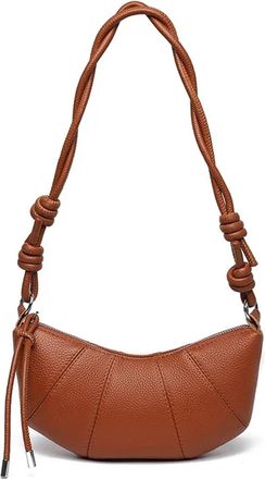 Generic Crossbody Bag, Compatible For Women Shoulder Bags Half Moon Hobo Ladies Handbags Purses(Light brown)