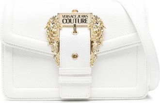 Versace Jeans Couture logo-plaque crossbody bag - women - Polyurethane Resin/Polyester/Polyester - One Size - White