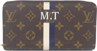 Louis Vuitton Marron Coated Canvas Long Wallet (Bi-Fold) (Pre-Owned)