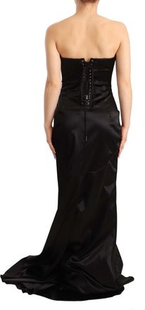 Dolce & Gabbana Womens Silk Stretch Mermaid Gown Black Nylon Elastane
