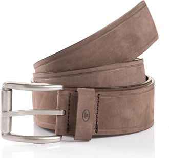 Tom Tailor Lederg&uuml;rtel TOM TAILOR TTJAY, Herren, Gr. 11,5, braun, Rindsleder, unifarben, G&uuml;rtel Lederg&uuml;rtel, mit silberfarbener Schliesse