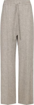 Iceberg Diagonale Linnenmix Broek - Dames - Wijde Broeken - Grijs - XS - Linnen - Broeken