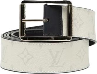 Louis Vuitton Pre-owned Belts, female, White, Size: ONE SIZE Pre-owned Monogram Canvas Belt