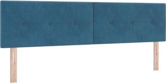 vidaXL Headboard with led Strip Lights Adjustable Blue 90 cm Velvet Vidaxl