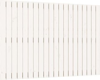 vidaXL Cabecero De Cama Pared Madera Maciza Pino Blanco 127,5x3x90 Cm Vidaxl