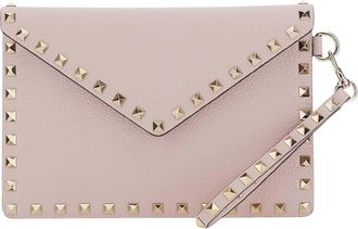 Valentino Garavani Pink Rockstud Clutch