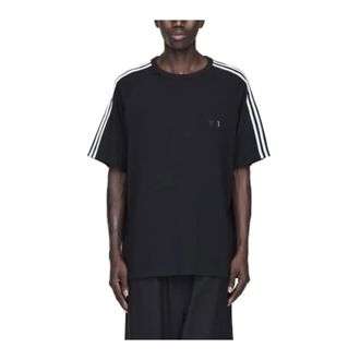 adidas Y-3 Short Sleeve Tee 3-Stripes - male - Adidas - Training T-shirts & Tops - Black - XS - Sport