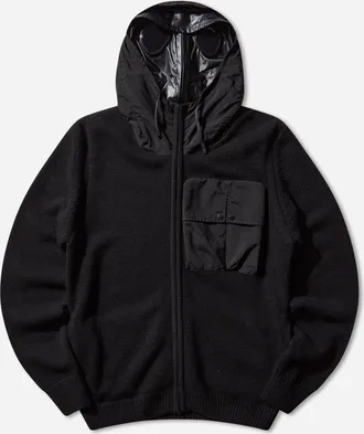 C.P. Company Men s Lambswool Mixed Cardigan Black